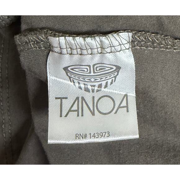 Tanoa Women Plus Tunic Dress 4XL 4X Gray Taupe Dolman Sleeve Tropical Samoan EUC - Picture 8 of 9